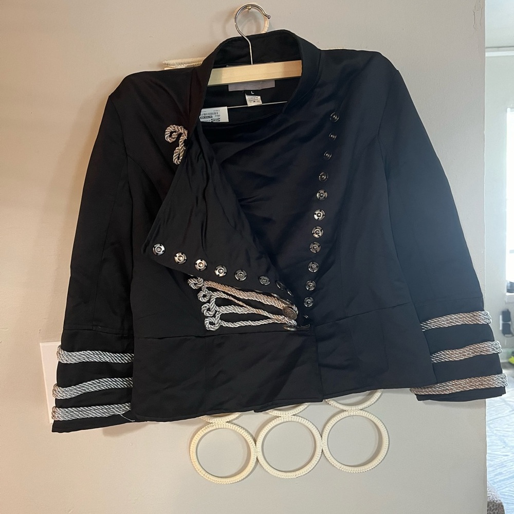This band designed jacket but too cute double breasted movie wardrobe jacket.